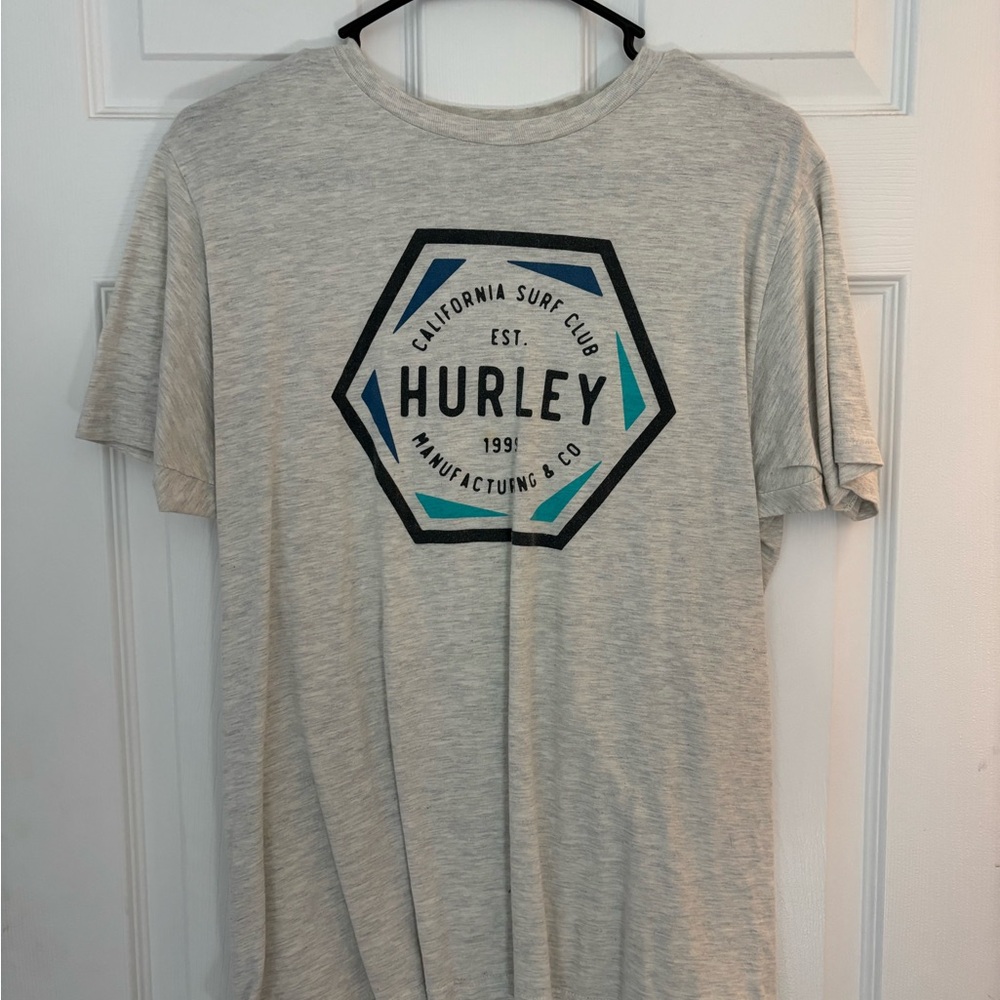 Hurley Light Gray Graphic Tee